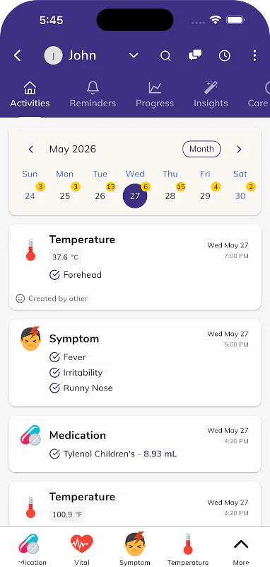 Log & Track Medical Activities